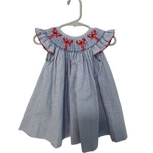 Ragsland  Smocked Girls Lobster Dress